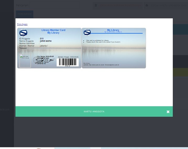 APLIKASI WEB PERPUS DENGAN FITUR CETAK KARTU ANGGOTA - Image 3