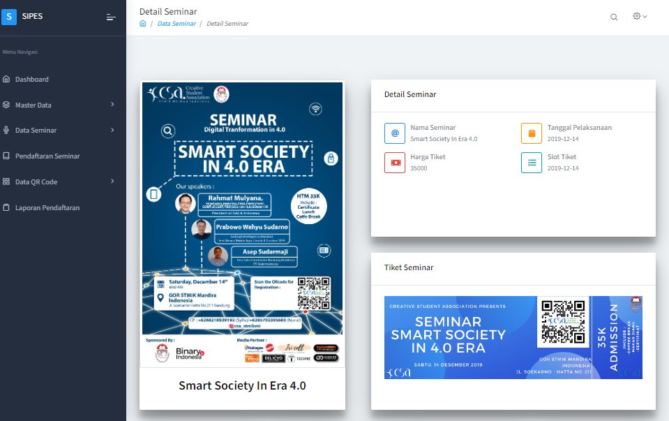 Aplikasi Pendaftaran Seminar Verifikasi Qrcode Tiket Web