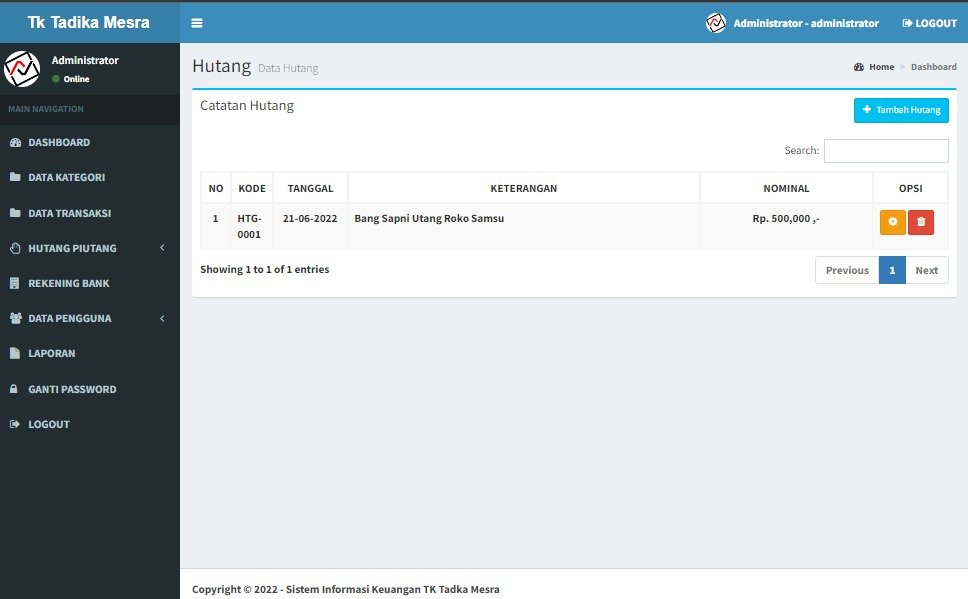 Aplikasi Web Keuangan Pribadi Kantor Lembaga - Image 3